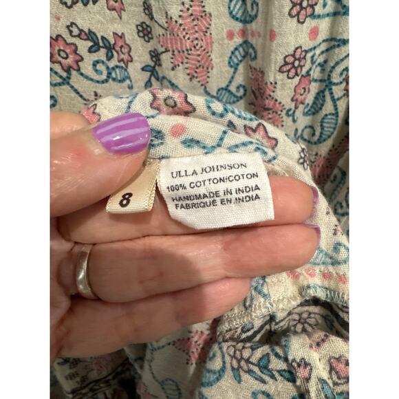 MSRP $490 Ulla Johnson Tiered Dropped Waist Sleeveless Midi Size 8 | QUICK SHIP - Picture 4 of 9